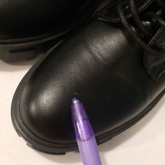 RAID Chunky Heel Goth Platform Biker Boots Size 6/39 GC - Picture 13 of 14